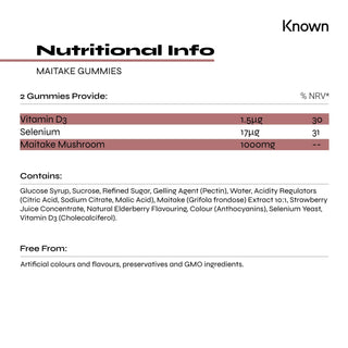 Known Nutrition Maitake Mushroom Supplements Gummies