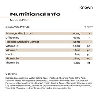 Known Nutrition Mood Support Supplements Gummies