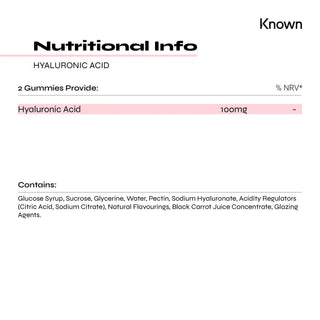 Known Nutrition Hyaluronic Acid Supplements