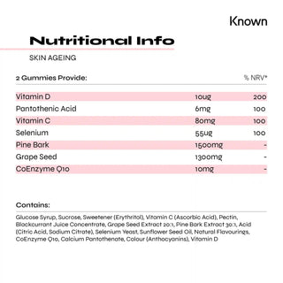 Known Nutrition Skin Aging CoQ10 Supplement Gummies