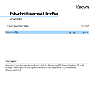 Known Nutrition Vitamin D Vitamin Gummies