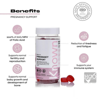 Pregnancy Support Vegan Gummies with Folic Acid