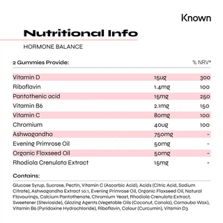 Known Nutrition Hormone Balance Supplements