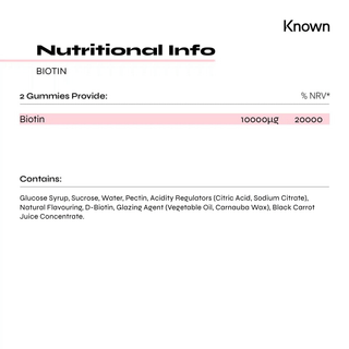 Known Nutrition Biotin Supplements